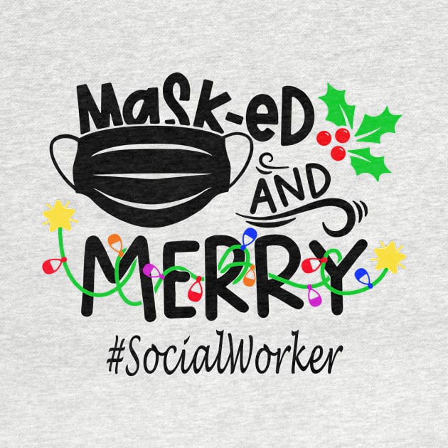 Masked And Merry Social Worker Christmas by binnacleenta